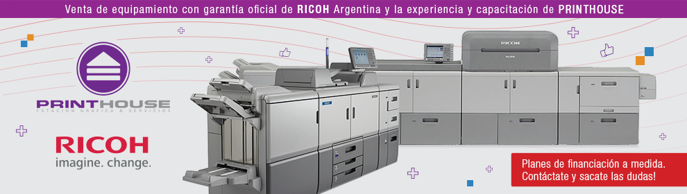 Venta de equipamiento con garanta oficial de RICOH Argentina y la experiencia y capacitacin de PrintHouse